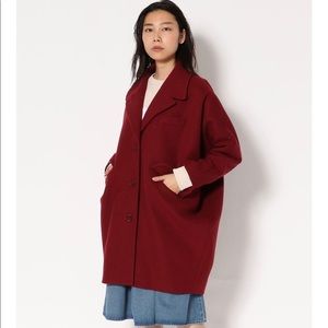 MM6 MAISON MARGIELA Red Wool Oversize Coat NWOT
